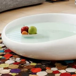 Design Hochglanz-Wohnzimmertisch Mit Weißglas - Envitzia 7 Design Hochglanz-Wohnzimmertisch Mit Weißglas - Envitzia -Raik Shop design hochglanz wohnzimmertisch mit weissglas gfk in weiss 100x25x100 envitzia 02