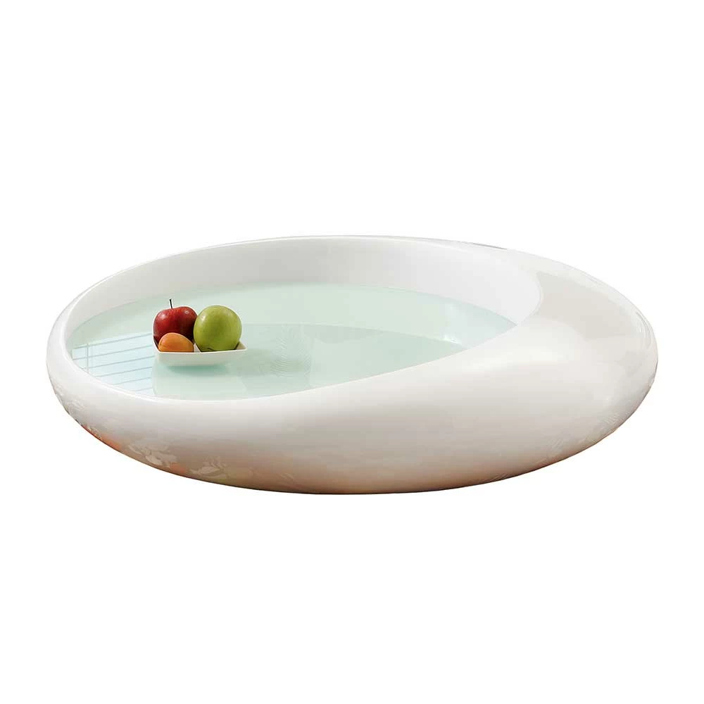 Design Hochglanz-Wohnzimmertisch Mit Weißglas - Envitzia 3 Design Hochglanz-Wohnzimmertisch Mit Weißglas - Envitzia