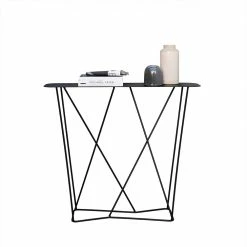 Design Konsolentisch Aus Stahl In Schwarz - Skadiva