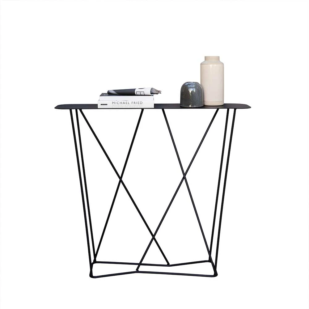 Design Konsolentisch Aus Stahl In Schwarz - Skadiva 3 Design Konsolentisch Aus Stahl In Schwarz - Skadiva
