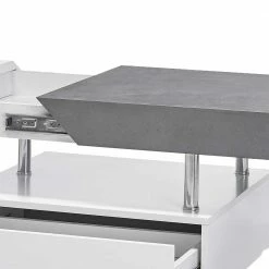 Design Sofatisch Rick Mit Stauraum -Raik Shop design sofatisch stauraum weiss und beton dekor grau rick 05
