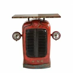 Design Stehtisch Lyneka In Rot Vintage Used Look