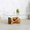 Design Wohnzimmertisch Nizza Mit Baumstamm Fuß -Raik Shop design wohnzimmertisch baumstamm fuss glasplatte rechteckig nizza 01