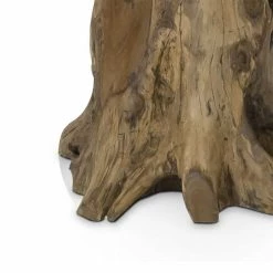 Designer Sofatisch Mit Teak Stumpf - Albro -Raik Shop designer sofatisch mit teak stumpf glasplatte 70cm rund albro 03