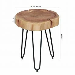 Designertisch Lariona Mit Baumscheibe Und Metall-Gestell 11 Designertisch Lariona Mit Baumscheibe Und Metall-Gestell -Raik Shop designertisch baumscheibe und metall gestell akazie lariona 04