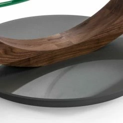 Designertisch Fürs Wohnzimmer Mit Runden Glasplatten - Emre -Raik Shop designertisch fuers wohnzimmer mit runden glasplatten schwenkbar emre 04