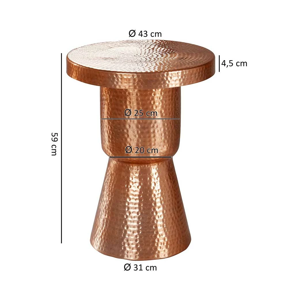 Eleganter Beistelltisch In Kupfer Lackiert - Nanila 7 Eleganter Beistelltisch In Kupfer Lackiert - Nanila – Bild 5