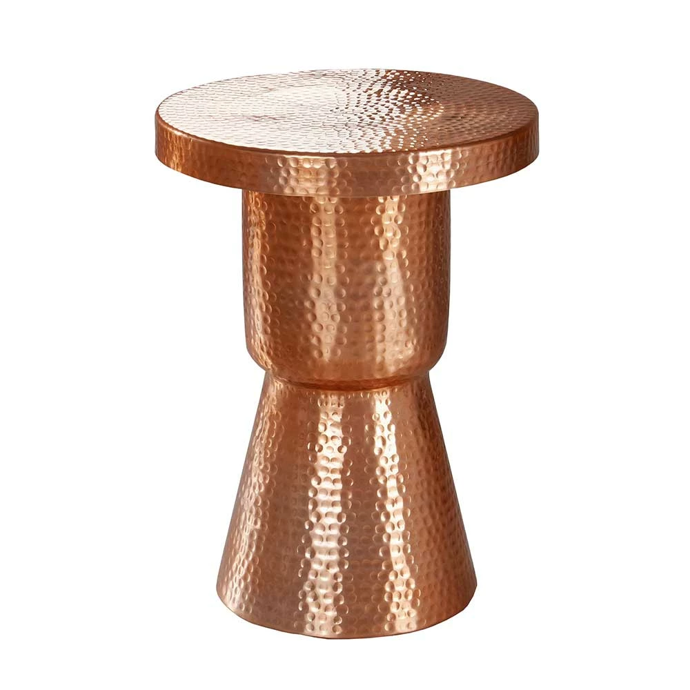 Eleganter Beistelltisch In Kupfer Lackiert - Nanila 3 Eleganter Beistelltisch In Kupfer Lackiert - Nanila