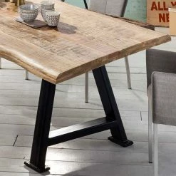 Esstisch Mit Waldkante Mangoholz Platte - Citylife 10 Esstisch Mit Waldkante Mangoholz Platte - Citylife -Raik Shop esstisch mit waldkante mangoholz platte a gestell in schwarz citylife 02