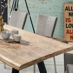 Esstisch Mit Waldkante Mangoholz Platte - Citylife 13 Esstisch Mit Waldkante Mangoholz Platte - Citylife -Raik Shop esstisch mit waldkante mangoholz platte a gestell in schwarz citylife 05