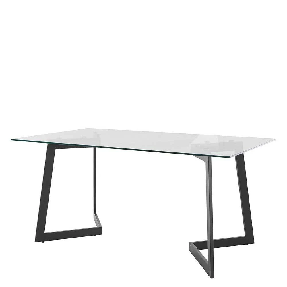 Esszimmertisch Mit Glasplatte 160x90 Cm - Hilde 3 Esszimmertisch Mit Glasplatte 160x90 Cm - Hilde