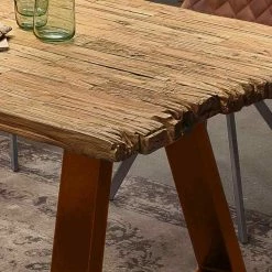 Esszimmertisch Mit Rustikaler Altholzplatte - Etterna -Raik Shop esszimmertisch mit rustikaler altholzplatte und a fussgestell in braun etterna 05