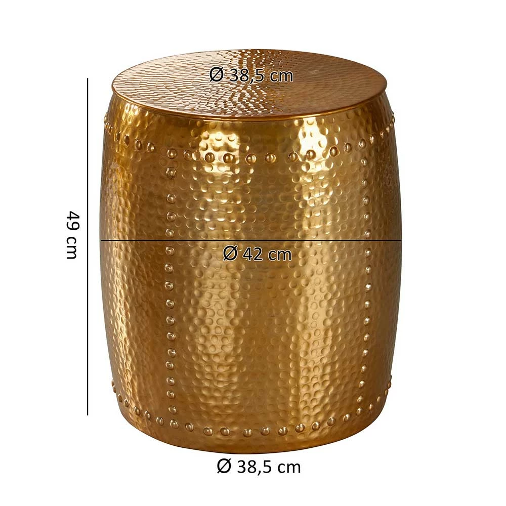 Fass Design Metalltisch In Gold Lackiert - Vuno 7 Fass Design Metalltisch In Gold Lackiert - Vuno – Bild 5