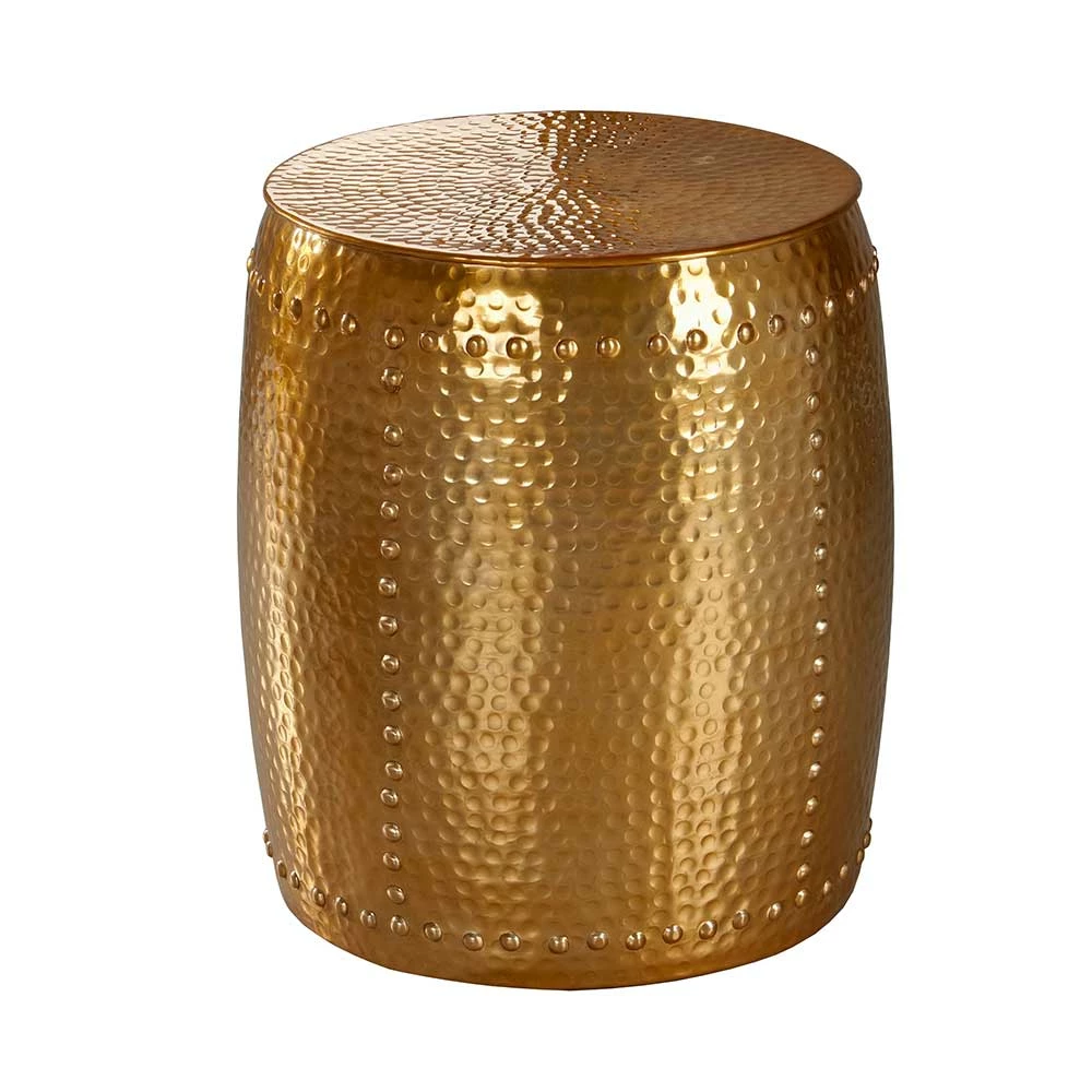 Fass Design Metalltisch In Gold Lackiert - Vuno 3 Fass Design Metalltisch In Gold Lackiert - Vuno