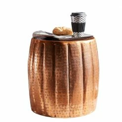 Fass Design Tisch In Kupferfarben - Traka