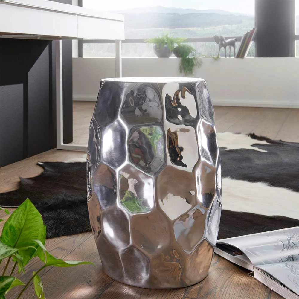 Fassförmiger Designtisch Aus Aluminium - Herri 4 Fassförmiger Designtisch Aus Aluminium - Herri – Bild 2