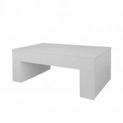 Funktioneller Sofatisch Lotta In Weiß 110x60cm -Raik Shop funktioneller sofatisch weiss 110x60cm mit seitlichen auszuegen lotta 04