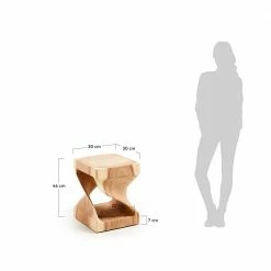 Geschnitzter Design Beistelltisch Aus Massivholz - Lavista -Raik Shop geschnitzter design beistelltisch aus massivholz mangur 30x46x30 lavista 04