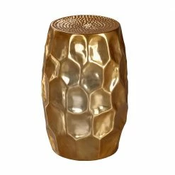 Gold Lackierter Metalltisch 30x47x30 - Susepa