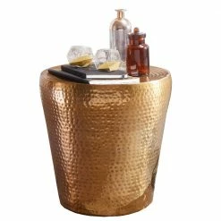 Goldfarbener Beistelltisch Aus Alu - Marica