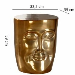 Goldfarbener Metalltisch Mit Face Design - Grovossa 9 Goldfarbener Metalltisch Mit Face Design - Grovossa -Raik Shop goldfarbener metalltisch mit face design aus lackiertem aluminium grovossa 02