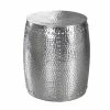 Handgearbeiteter Alu-Beistelltisch In Silber - Wake 2 Handgearbeiteter Alu-Beistelltisch In Silber - Wake -Raik Shop handgearbeiteter alu beistelltisch in silber mit fass design wake f