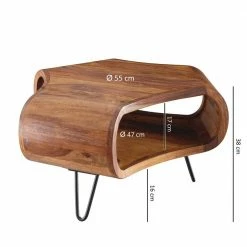 Handgearbeiteter Design-Couchtisch Modern - Lenza -Raik Shop handgearbeiteter design couchtisch modern aus holz metall lenza 05