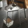 Herz Design Beistelltisch In Nickelfarben Alu - Trane