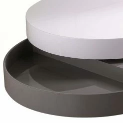 Hochglanz Design Wohnzimmertisch Drehbar - Tulima 10 Hochglanz Design Wohnzimmertisch Drehbar - Tulima -Raik Shop hochglanz design wohnzimmertisch drehbar in rund weiss grau anthrazit tulima 03
