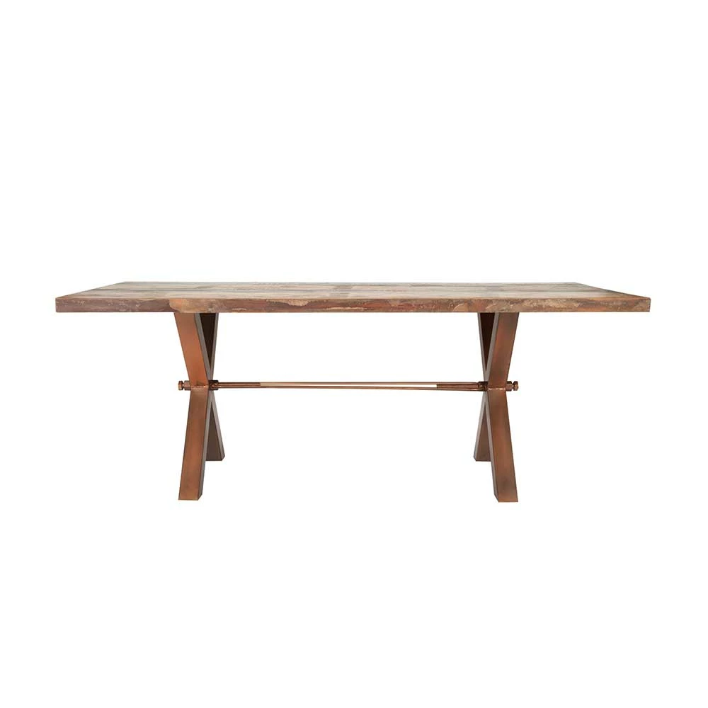 Industrie Esstisch Valcmeris In Braun Bunt 4 Industrie Esstisch Valcmeris In Braun Bunt – Bild 2