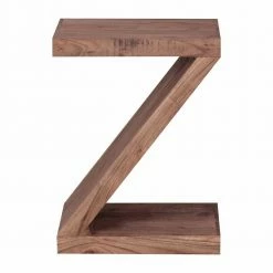 Kleiner Designertisch Vislan In Z-Form -Raik Shop kleiner designertisch z form holz massiv akazie natur vislan 04