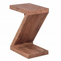 Kleiner Designertisch Vislan In Z-Form -Raik Shop kleiner designertisch z form holz massiv akazie natur vislan 05