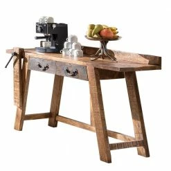 Konsolentisch Aus Massivholz Sandgestrahlt - Bahiro