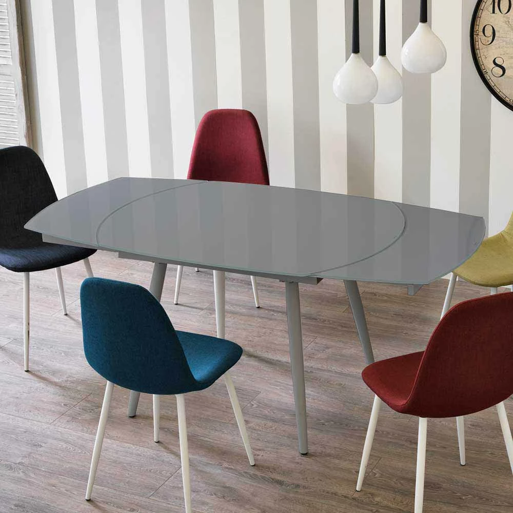 Küchentisch Sectian Aus Glas Grau 4 Küchentisch Sectian Aus Glas Grau – Bild 2