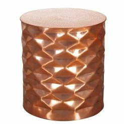 Kupferfarbener Designtisch Aus Aluminium - Pulau