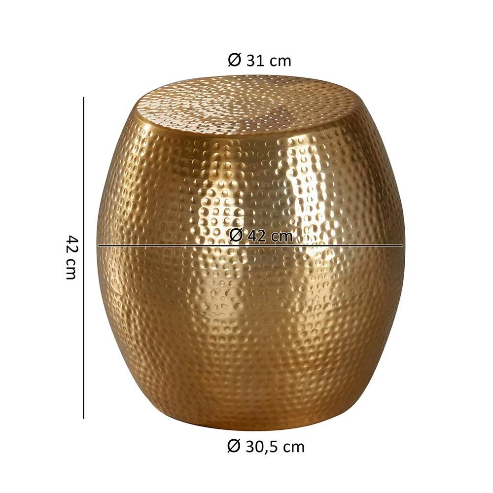 Lackierter Metall-Beistelltisch In Gold - Franc 7 Lackierter Metall-Beistelltisch In Gold - Franc – Bild 5