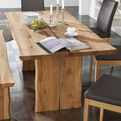 Massivholztisch Sympatia Aus Wildeiche -Raik Shop massivholztisch wildeiche mit baumkante sympatia 02