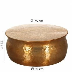 Metall Design Sofatisch In Gold - Lucios -Raik Shop metall design sofatisch in gold lackiert aus aluminium lucios 02