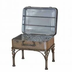 Metall Truhentisch Im Koffer Design Mit Print Magic Industry Style -Raik Shop metall truhentisch im koffer design mit print industry style magic 02