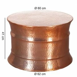 Metall Wohnzimmertisch In Kupferfarben - Ludo -Raik Shop metall wohnzimmertisch in kupferfarben aus aluminium 62x41x62 ludo 02