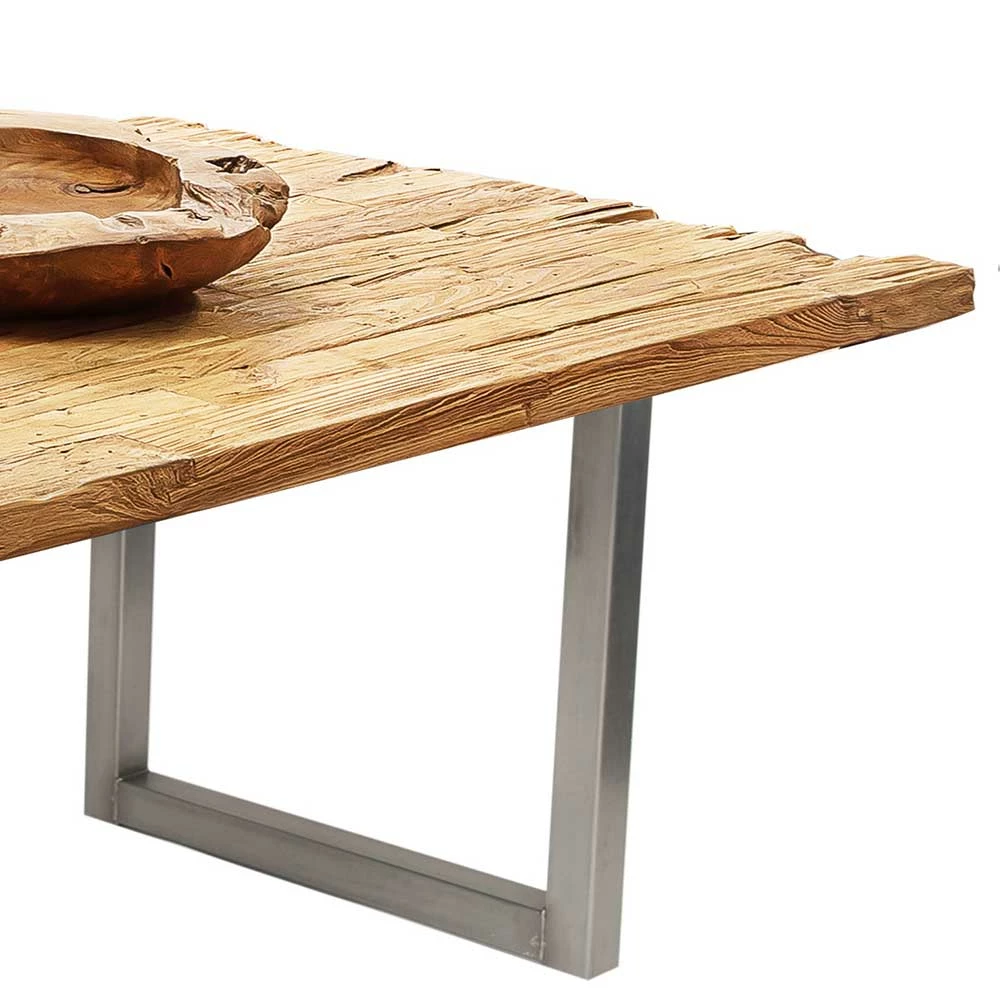 Moderner Esstisch Aus Recyceltem Teakholz - Adison 6 Moderner Esstisch Aus Recyceltem Teakholz - Adison – Bild 4