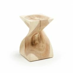 Mungur Holz Beistelltisch Im Sanduhr Design - Topherus