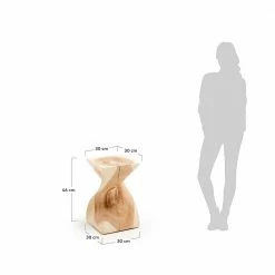 Mungur Holz Beistelltisch Im Sanduhr Design - Topherus -Raik Shop mungur holz beistelltisch im sanduhr design in naturbelassen topherus 04