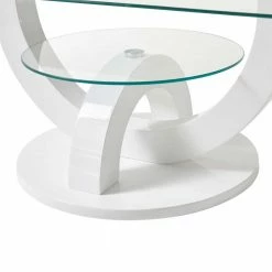 Ovaler Design Glastisch Fürs Wohnzimmer - Trucos -Raik Shop ovaler design glastisch fuers wohnzimmer mit gestell weiss hochglanz trucos 02