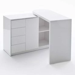 PC-Tisch Mica In Hochglanz Weiß 13 PC-Tisch Mica In Hochglanz Weiß -Raik Shop pc tisch hochglanz weiss schwenkbar mica 06