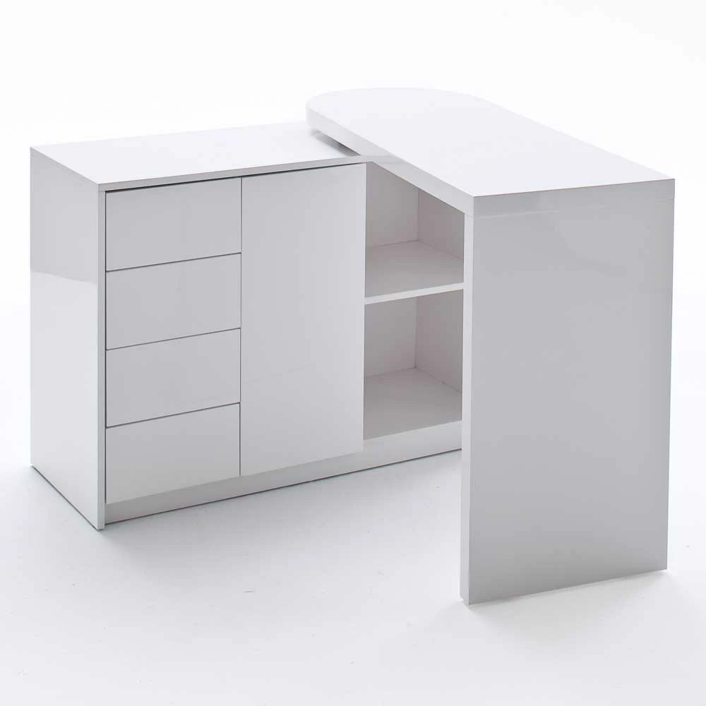 PC-Tisch Mica In Hochglanz Weiß 8 PC-Tisch Mica In Hochglanz Weiß – Bild 6