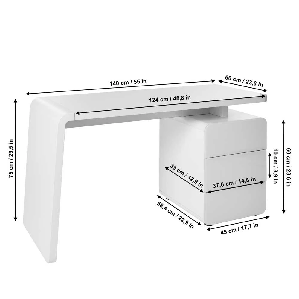 PC-Tisch Piramyda In Weiß 7 PC-Tisch Piramyda In Weiß – Bild 5