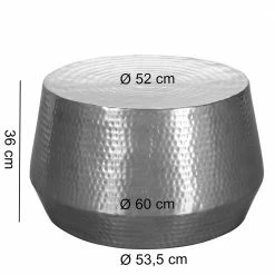 Runder Beistelltisch Aus Aluminium - Caucas 9 Runder Beistelltisch Aus Aluminium - Caucas -Raik Shop runder beistelltisch aus aluminium in silber 60x36x60 caucas 02