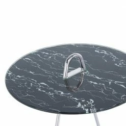 Runder Beistelltisch In Schwarz & Silber - Chaylin 13 Runder Beistelltisch In Schwarz & Silber - Chaylin -Raik Shop runder beistelltisch in schwarz silber aus glas stahl chaylin 05