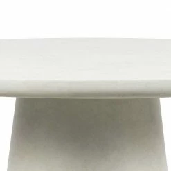 Runder Esszimmer Säulentisch In Weiß Tonfaser - Emsa -Raik Shop runder esszimmer saeulentisch in weiss tonfaser 100x76x100 cm emsa 04